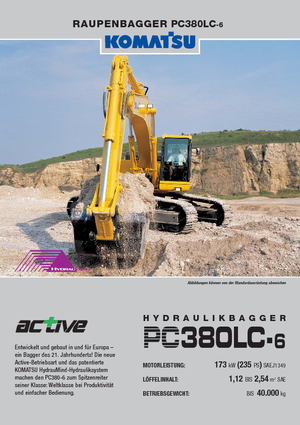 Crawler Excavators Komatsu PC380LC-6 active
