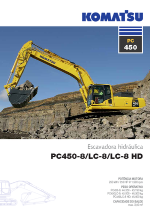 Paletli ekskavatörler Komatsu PC450LC-8