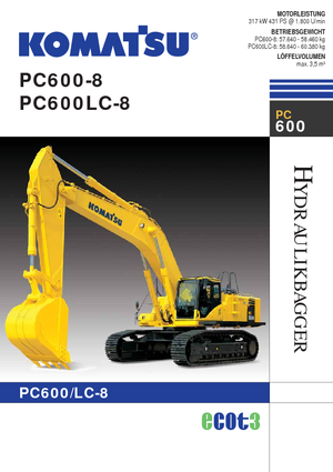 Crawler Excavators Komatsu PC600LC-8/PC 600-8