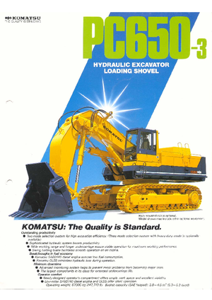 Crawler Excavators Komatsu PC650-3