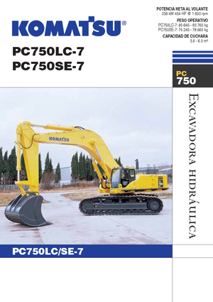 Paletli ekskavatörler Komatsu PC750LC-7