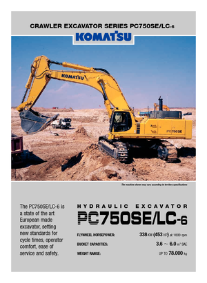 Crawler Excavators Komatsu PC750SE-6