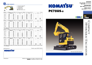 Paletli ekskavatörler Komatsu PC78US-8