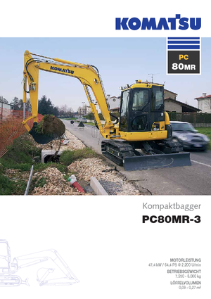 Crawler Excavators Komatsu PC80MR-3