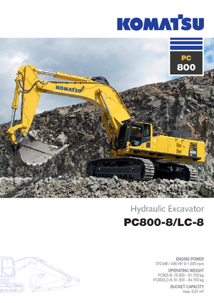 Paletli ekskavatörler Komatsu PC800-8 E0