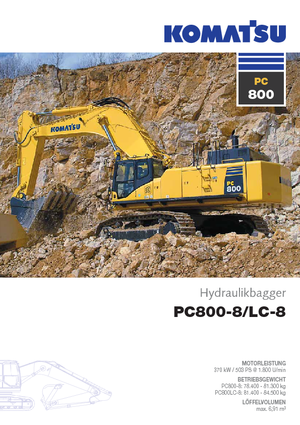 Paletli ekskavatörler Komatsu PC800-8 E0