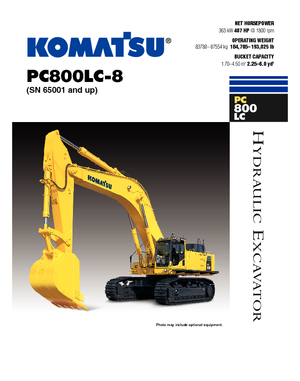Paletli ekskavatörler Komatsu PC800-8 E0