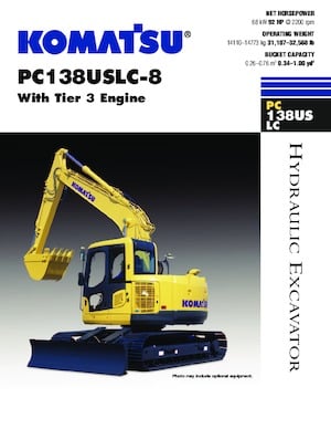 Paletli ekskavatörler Komatsu PC138USLC-8