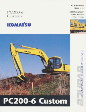 Paletli ekskavatörler Komatsu PC200-6