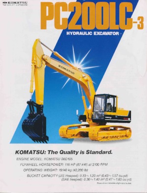 Paletli ekskavatörler Komatsu PC200LC-3