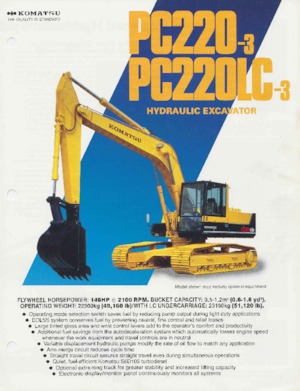 Paletli ekskavatörler Komatsu PC220-3