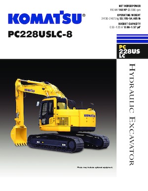 Paletli ekskavatörler Komatsu PC228US-LC-8
