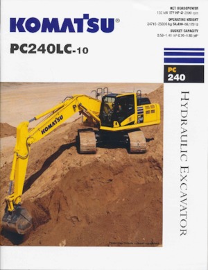 Paletli ekskavatörler Komatsu PC240LC-10