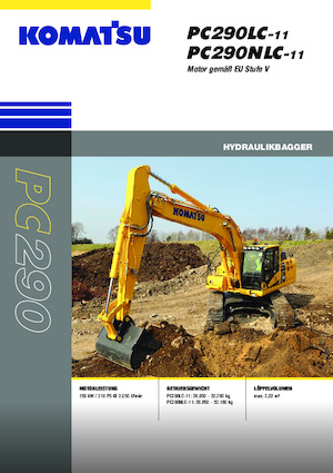Paletli ekskavatörler Komatsu PC290LC-11E0
