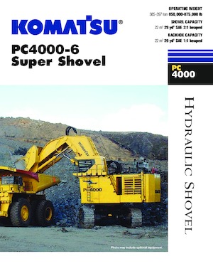 Paletli ekskavatörler Komatsu PC4000-6 