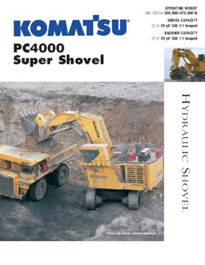 Paletli ekskavatörler Komatsu PC4000