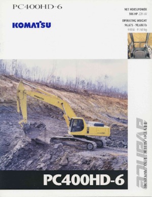 Paletli ekskavatörler Komatsu PC400HD-6