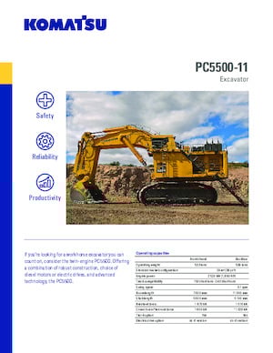 Paletli ekskavatörler Komatsu PC5500-11