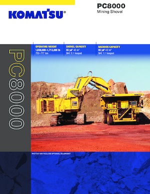 Paletli ekskavatörler Komatsu PC8000