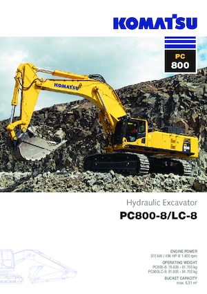 Paletli ekskavatörler Komatsu PC800LC-8 