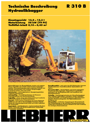 Crawler Excavators Liebherr R 310 B