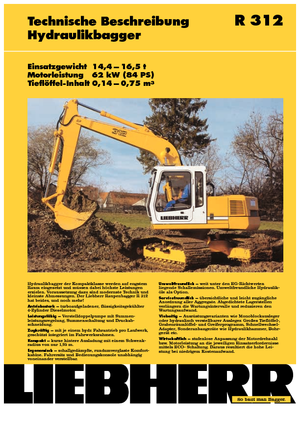 Crawler Excavators Liebherr R 312