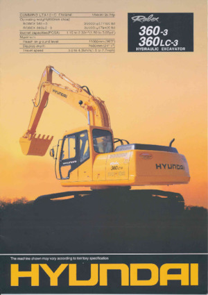 Paletli ekskavatörler Hyundai R 360-3