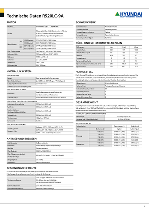 Crawler Excavators Hyundai R 520 LC-9 A