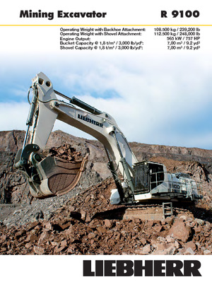 Crawler Excavators Liebherr R 9100