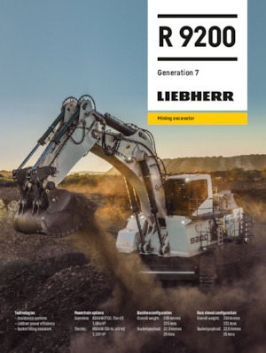 Paletli ekskavatörler Liebherr R 9200 G7