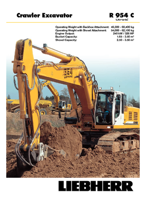 Crawler Excavators Liebherr R 954 C Litronic