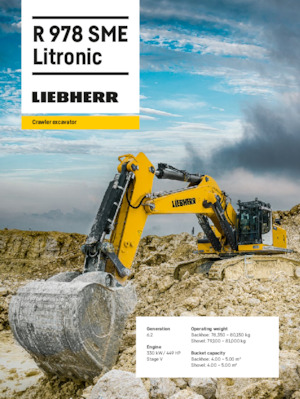 Paletli ekskavatörler Liebherr R 978 SME Litronic 
