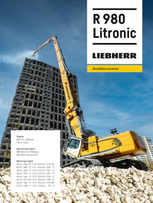 Crawler Excavators Liebherr R 980 Demolition Litronic 