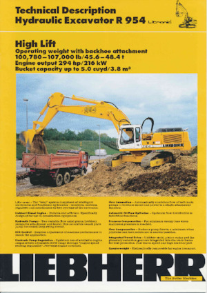 Paletli ekskavatörler Liebherr R 954B 