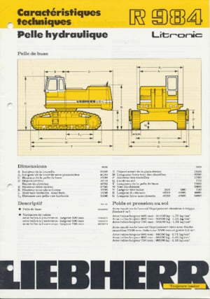Paletli ekskavatörler Liebherr R 984C 