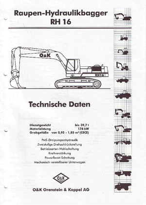 Paletli ekskavatörler O&K RH 16