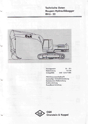 Crawler Excavators O&K RH 6-22