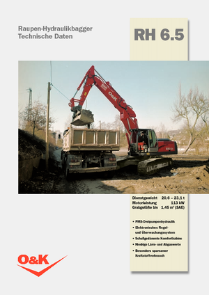 Paletli ekskavatörler O&K RH 6.5