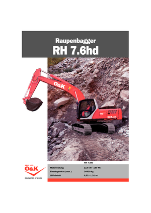 Crawler Excavators O&K RH 7.6
