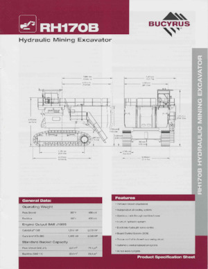 Paletli ekskavatörler Bucyrus RH170B