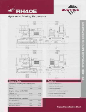Paletli ekskavatörler Bucyrus RH40E