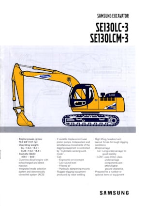 Crawler Excavators Samsung SE 130 LCM-3