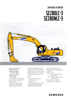 Crawler Excavators Samsung SE 280 NLC-3