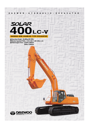 Paletli ekskavatörler Doosan Solar 400 LC-V