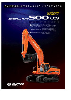 Crawler Excavators Doosan Solar 500 LC-V Gigant