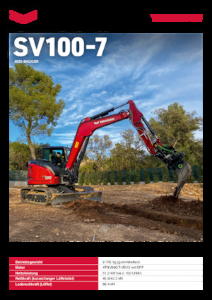 Crawler Excavators Yanmar SV100-7