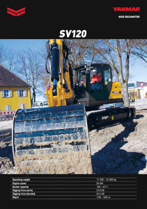 Paletli ekskavatörler Yanmar SV120
