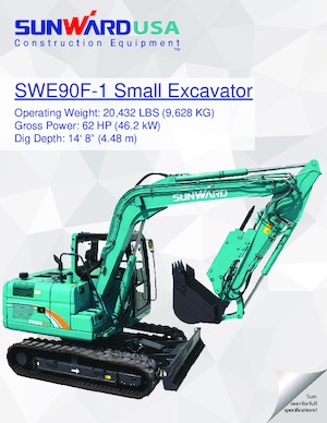 Paletli ekskavatörler Sunward SWE90F-1 