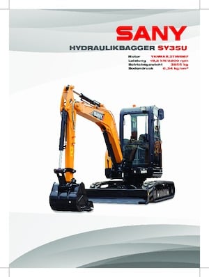 Mini Excavators Sany SY35U