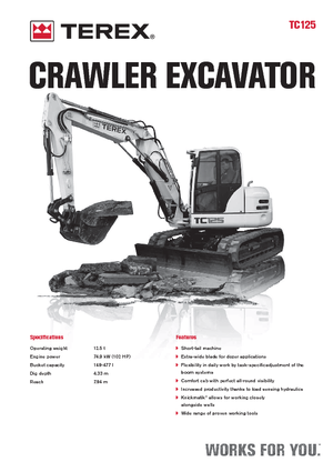 Crawler Excavators Terex TC 125